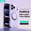 360 Магнитная подставка Жидкий силикон Матовый чехол для телефона для IPhone 17 16 Pro Max 17Pro для держателя зарядки Magsafe Защитная крышка