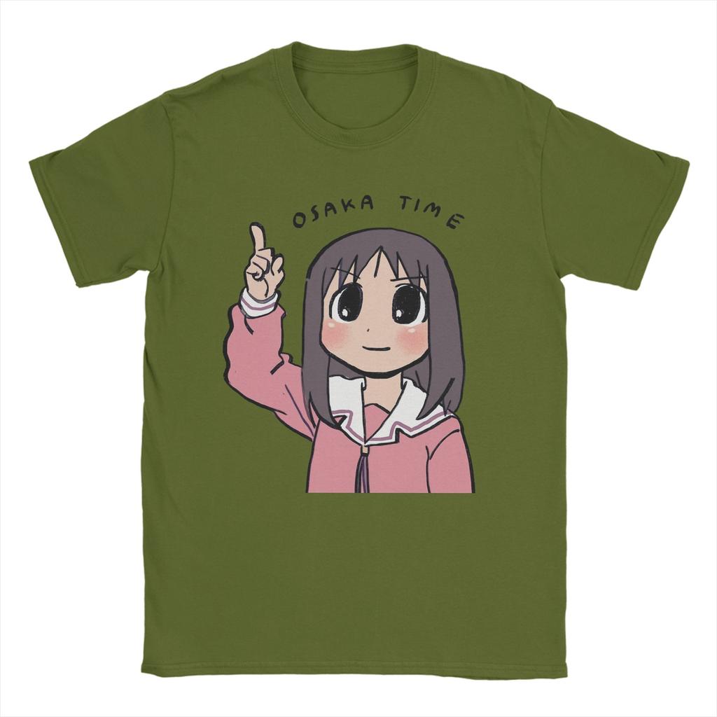 Мужские футболки Osaka Time Ayumu Аниме Azumanga Daioh Винтажные Хлопковые Футболки с Короткой Рукавой Круглый Вырез Одежда Печать