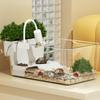 32.7x19.3x12.2cm PET Aquatic Turtle Tank Decorative Reptile House Transparent Small Tortoise Breeding Box for Reptile Crab
