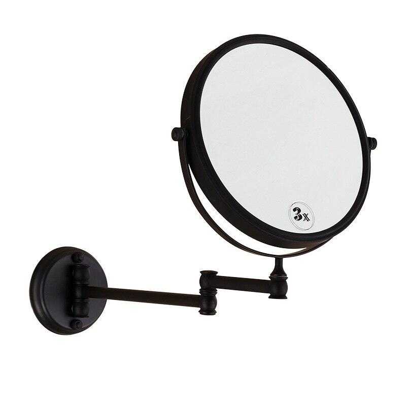 8 Inch Mounted Bathroom Mirror Brass Magnifying Mirror Black Folding Oil Mirror Cosmetic Mirror Gift Mirror For Ladies | Bathroom Mirror