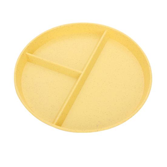 Home Breakfast Tableware Children Three Compartment Divided Meal Plate Weight Loss Ration Unbreakable Dish Plate