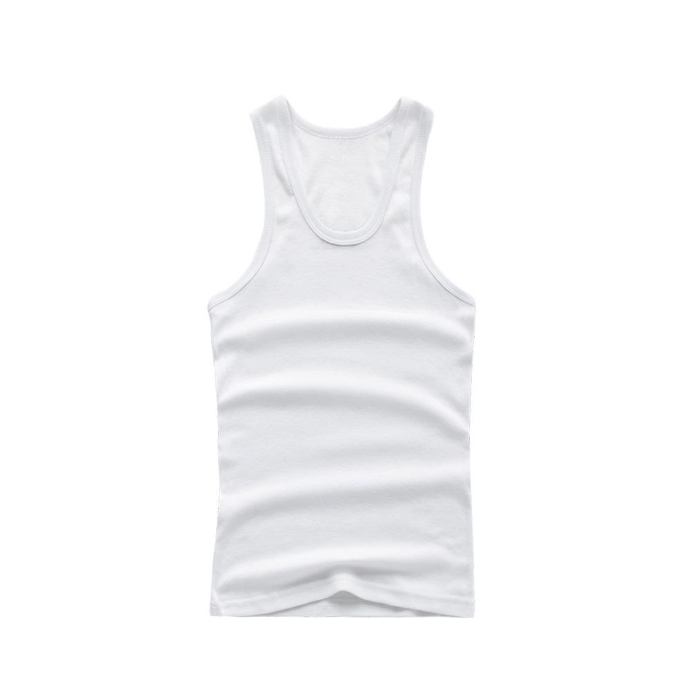 Men's Sleeveless Cotton Vest - Solid Color, Large Size, Summer Sports & Leisure Wear