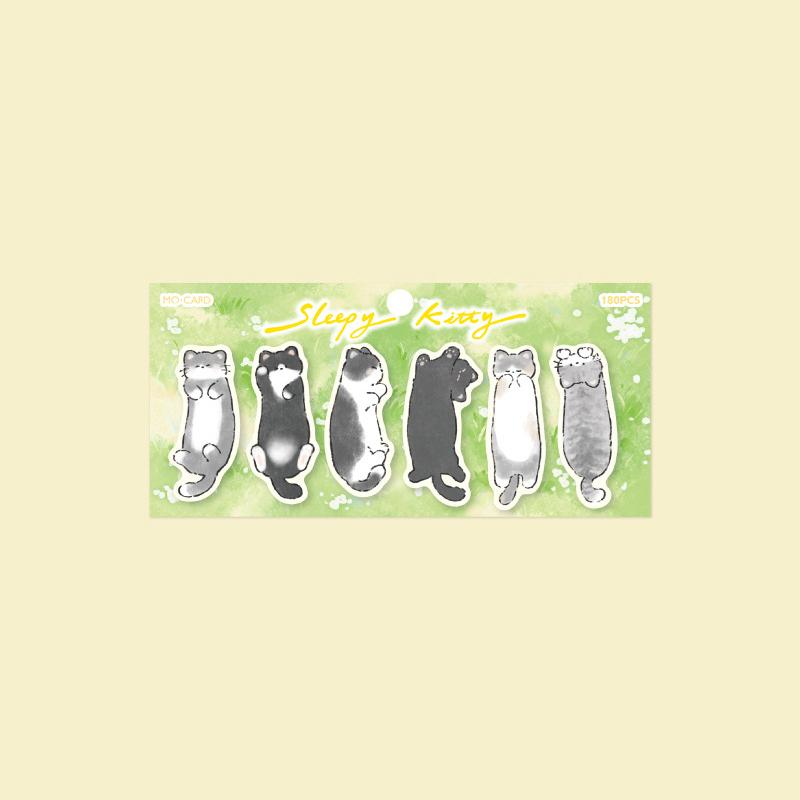 180 листов Милые котики Индексные липкие заметки Мультяшные липкие заметки особой формы Креативные липкие заметки N раз Школьные принадлежности