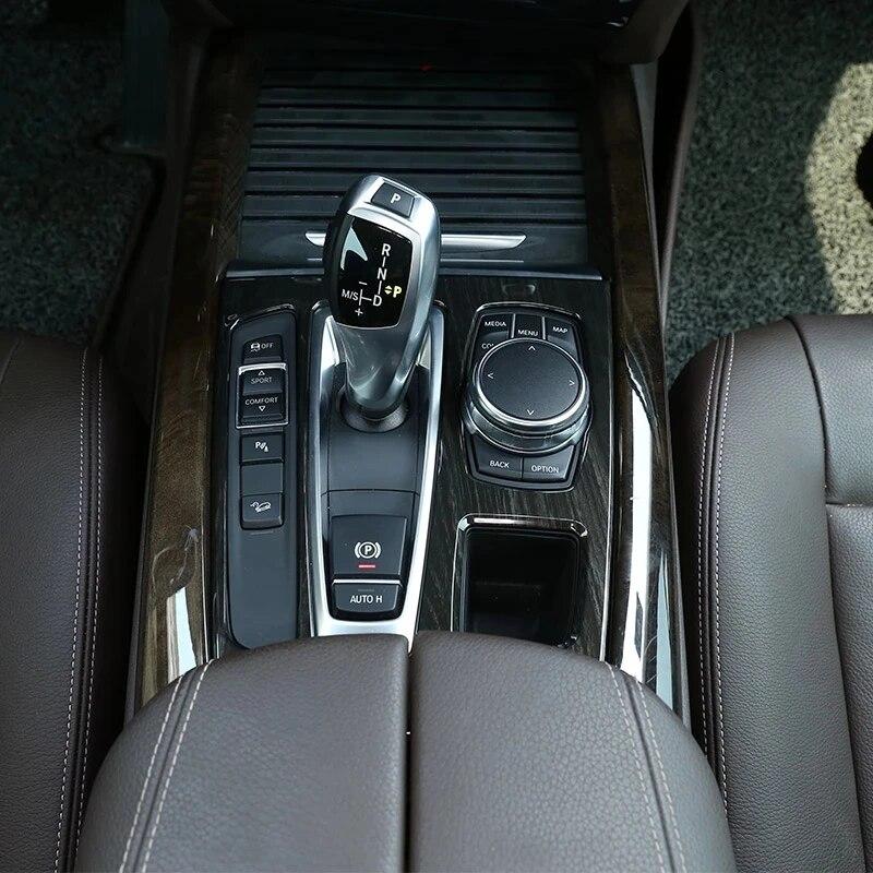 ABS центральная панель переключения передач автомобиля крышка рамки наклейки подходят для BMW X5 X6 F15 F16 2014-авто аксессуары для интерьера