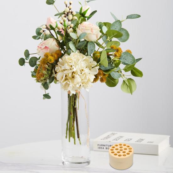 2Pcs Spiral Ikebana Stem Holder DIY Bouquet Twister Vase Flower Arranger Grid Multi-holes Plant