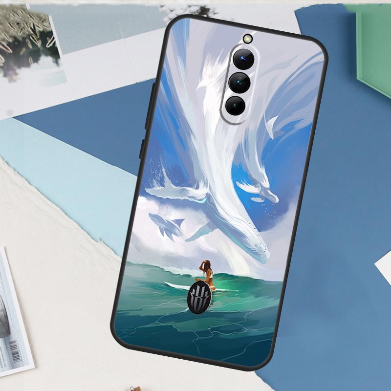 Surfing Art Surf Girl For Nubia Red Magic 10 9 8 Pro Plus 6 7 6S 7S Pro 5G 6R RedMagic 8S 9S Pro Plus Phone Case