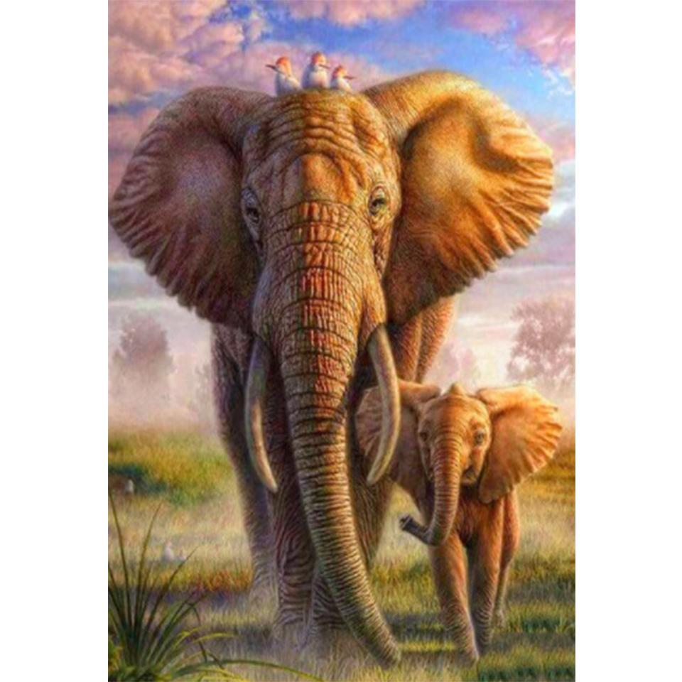 5D DIY алмазная живопись животное слон горный хрусталь картина полная алмазная вышивка мозаика ручной работы подарок украшение мебели