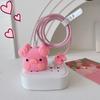 Applicable To Apple Data Cable Protective Cover Charger 18-20W Anti-breakage Winder Cute Flower Animal Advanced INS Style