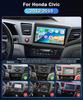 Автомагнитола для Honda Civic 2012-2015, 9' Сенсорный экран, Беспроводной CarPlay и Android Auto, Bluetooth GPS, 2+64 ГБ, WiFi FM DSP