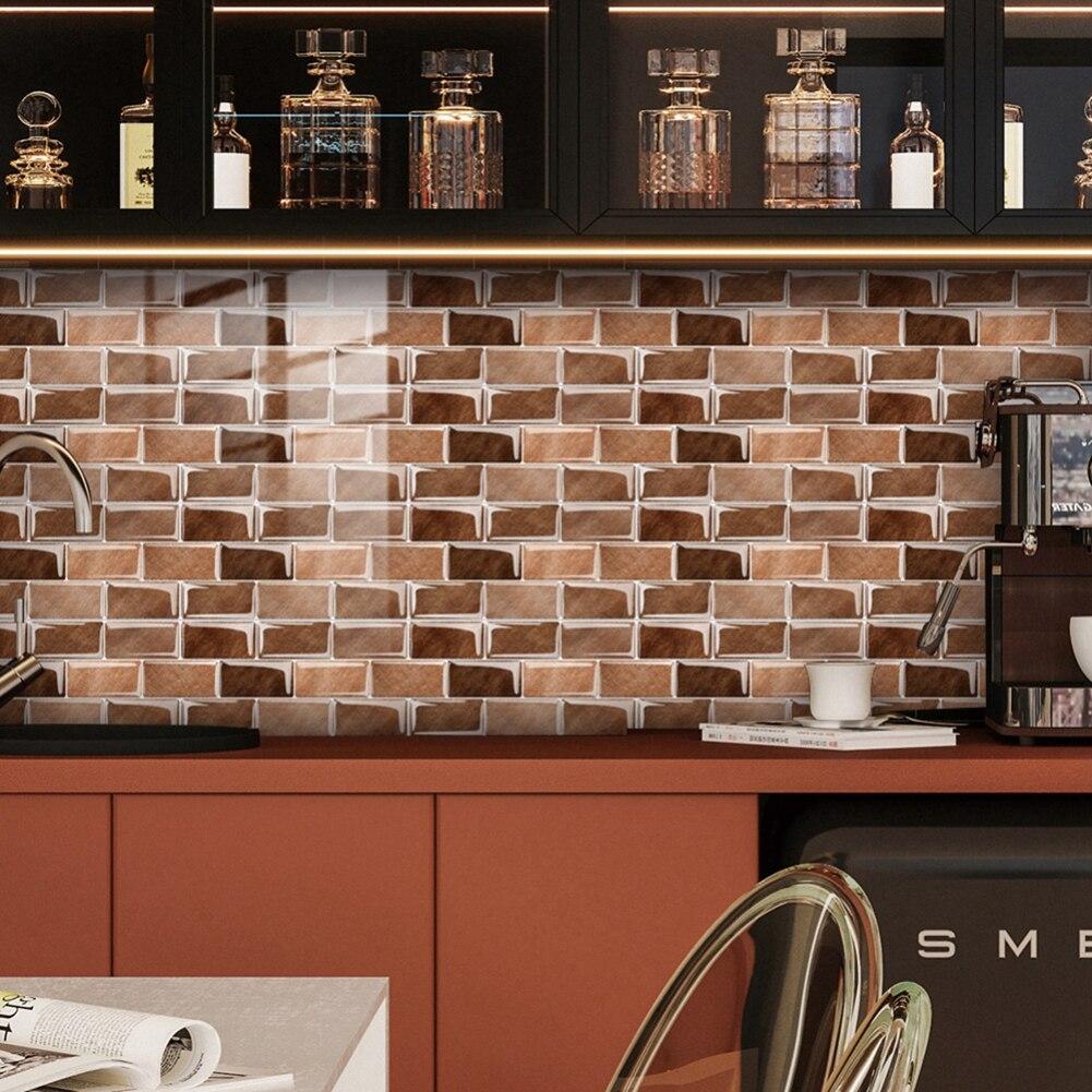 Наклейки на фартук, глянцевая плитка метро для кухни, ванной комнаты