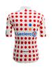 Santini Tour de France King of the Mountain Cycling Jersey, Funline Men's Tour de France-Polka Dot Jersey, Size XS