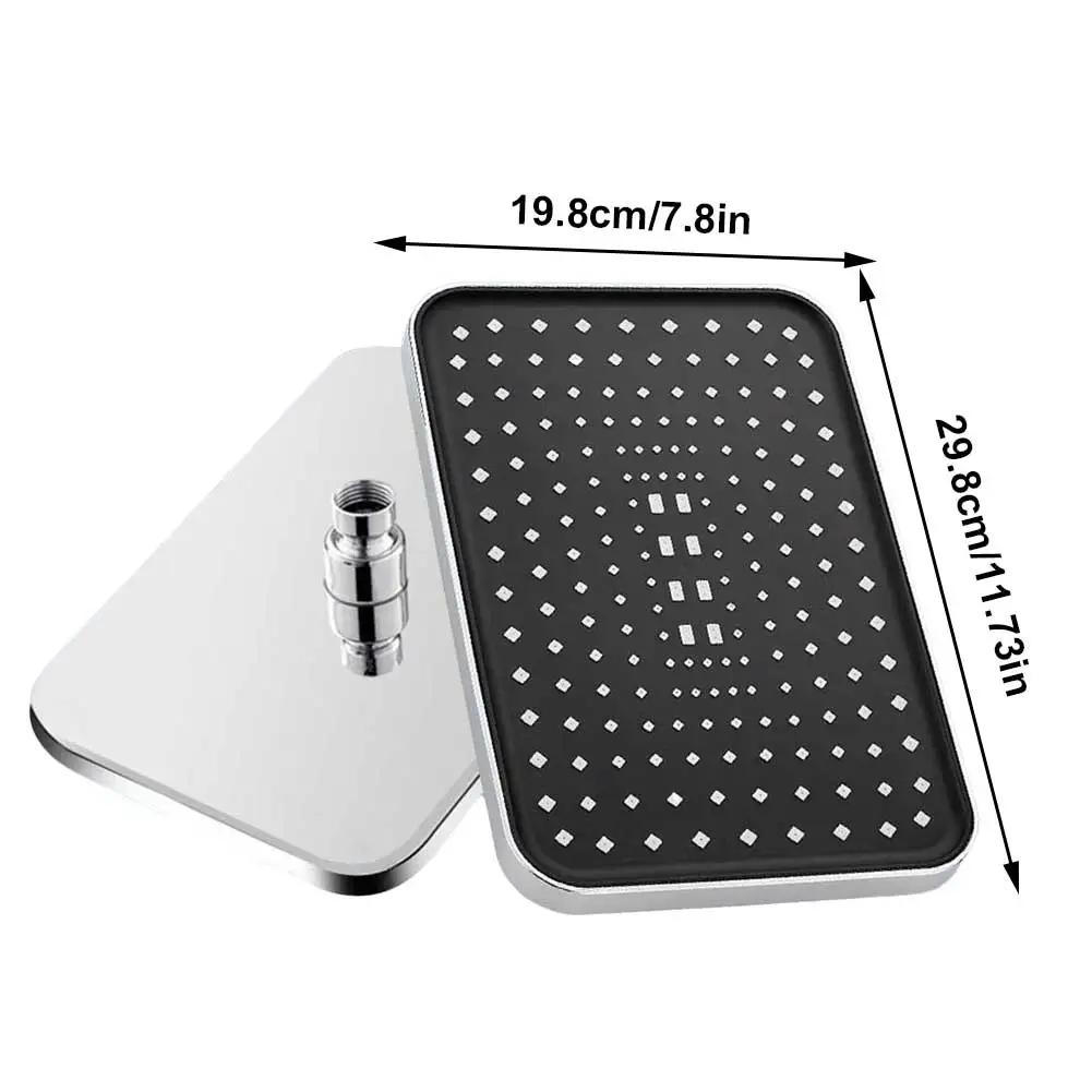 12-дюймовый комбинированный набор для душа: фиксированная душевая лейка «тропический дождь»/ручная душевая лейка, 3+1 режима, верхний душ, настенный набор для душа, встроенная душевая система