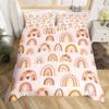 Cartoon Rainbow Sun Bedding Set For Girls Kids Bedroom Decor Comforter Cover Kawaii Art Duvet Cover Polyester Comforter Cover