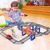 73pcs Car Track Toy Creative Educational DIY Playset Ladder Toy Car Slider Without Battery for Kids