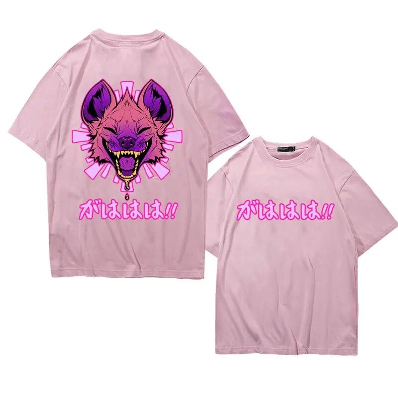 Аниме Vaporwave Футболка с принтом гиены GAHAHA Furry Wildlife Safari футболка унисекс женская Harajuku готические футболки большого размера уличная одежда