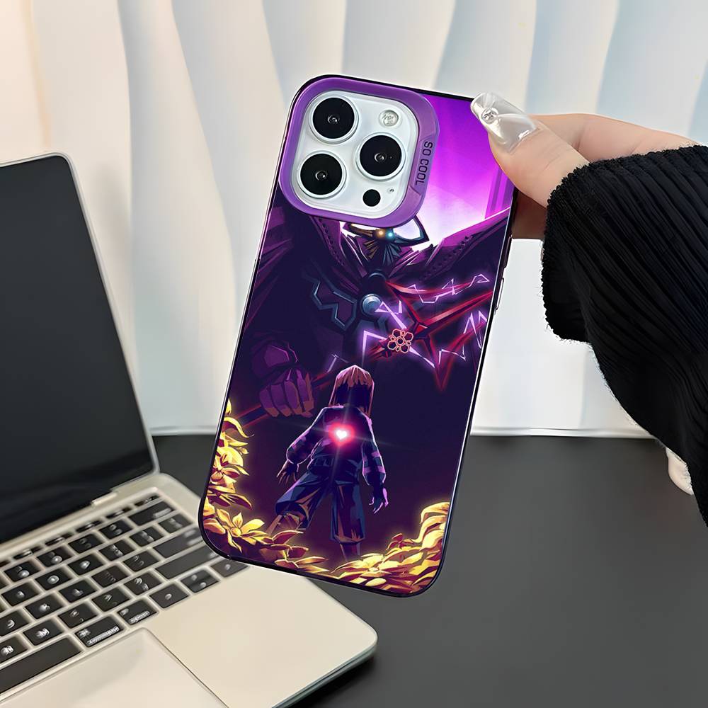 Чехол для телефона Game U-Undertale-es для iPhone 17,16,15,14,13,12,11,Mini,Pro,E,SE4,XS,MAX Фиолетовый Конфетный Матовый Чехол