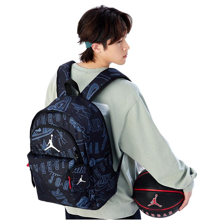 New Jordan Polyester Backpack Regular Unisex Graffiti Black JD2513167GS-002