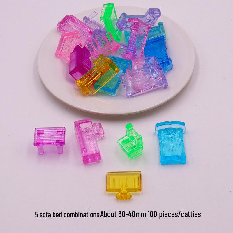 Kids' Gemstone Treasure Shell: Acrylic Diamond and Conch Archaeological Toy.