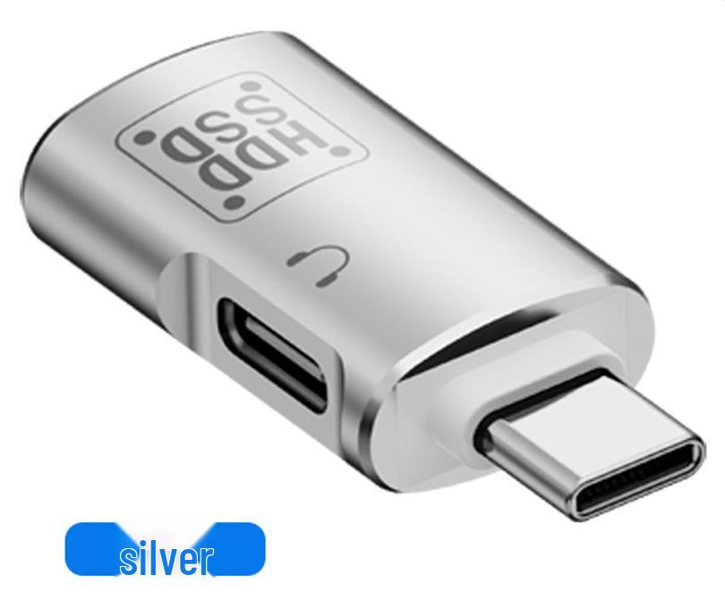 USB-C OTG Адаптер для Зарядки и Наушников, Совместим с Apple 15 и Телефонами на Android Huawei, Поддержка PD 10 Вт.