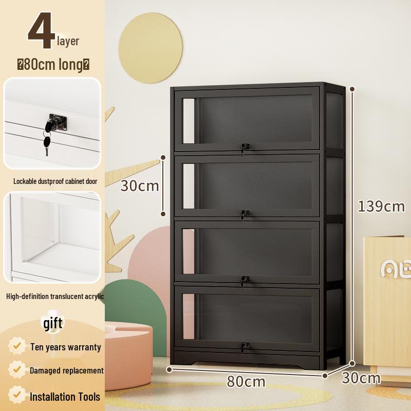 Акриловая стеклянная витрина с замком для игрушек и призов