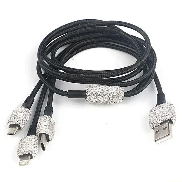Двойное USB автомобильное зарядное устройство Bling Bling Ручная работа Стразы Хрустальные украшения для быстрой зарядки Автомобильные украшения для iPhone Samsung Amagi