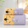 2 шт./компл. детское коралловое флисовое полотенце с рисунком медведя, утолщенное мягкое водопоглощающее быстросохнущее прямоугольное полотенце для душа, банное полотенце, комплект мочалок