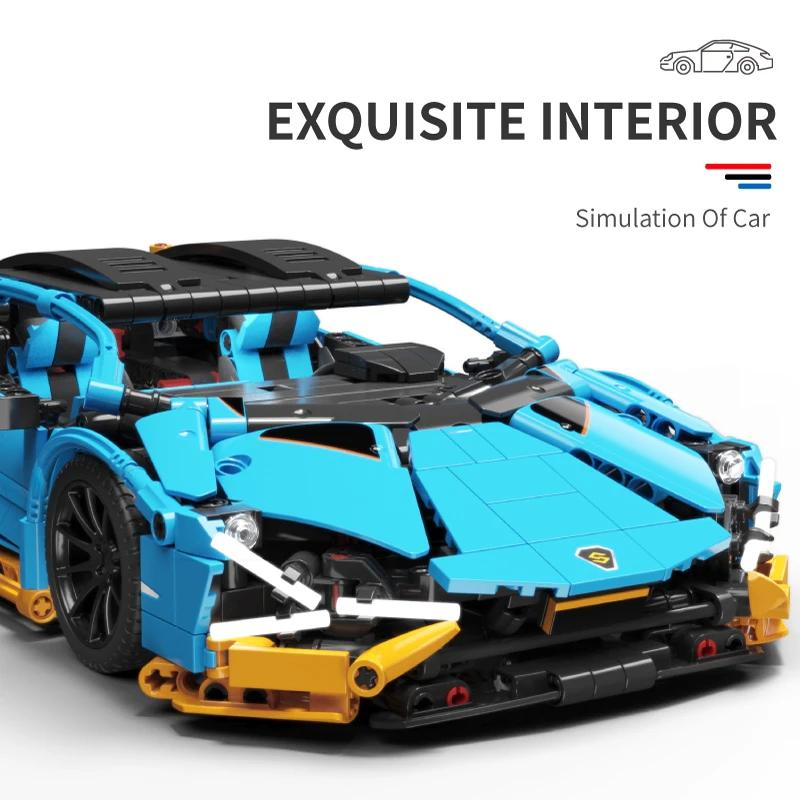 1261PCS Технический 1:14 супер спортивных машинок строительные блоки MOC City Speed Vehicle Соберите кирпичи игрушки для детей мальчиков без коробки