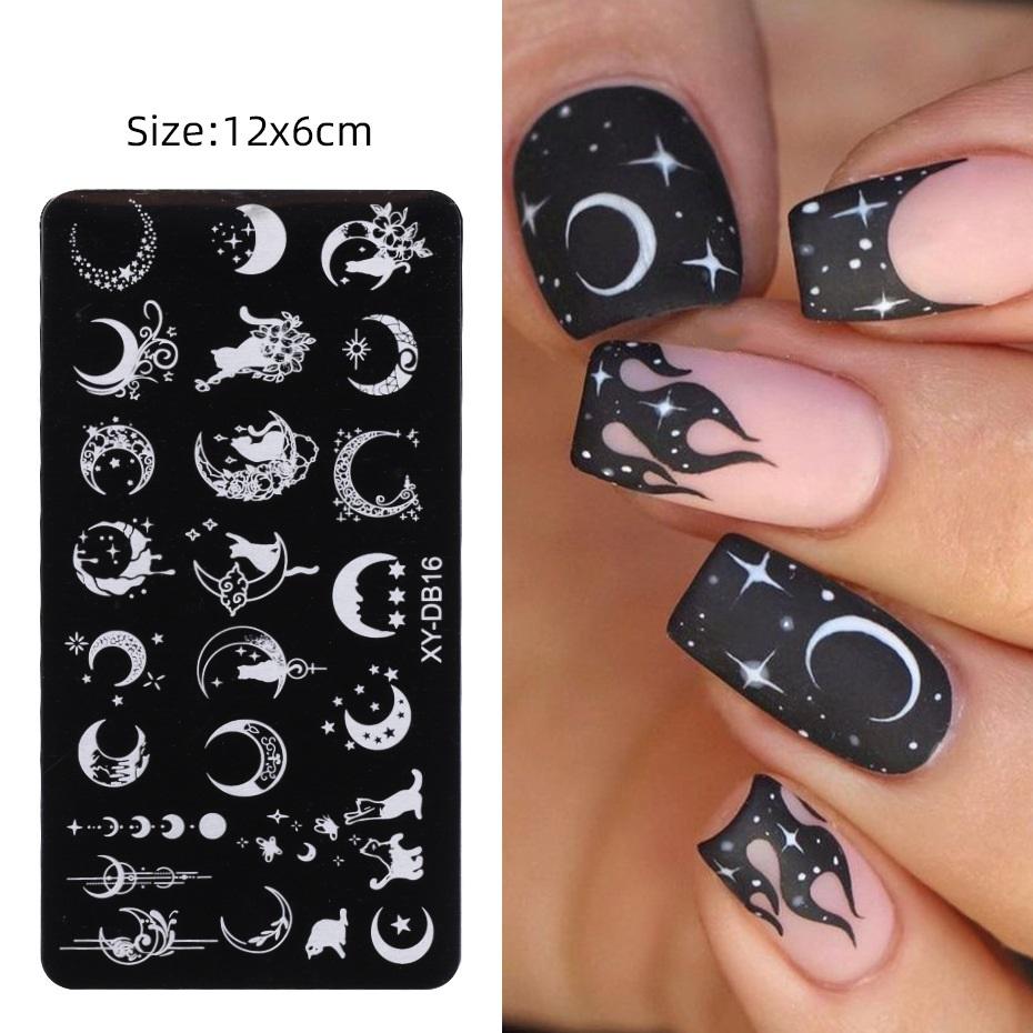 French Style Nails Art Stamp Plates Leaf Flower Stainless Steel Stencils Nail Printing Image Manicure Stamping Tools