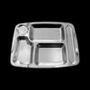 Jiwanggu 316 Stainless Steel Deep 5-Compartment Canteen Tray