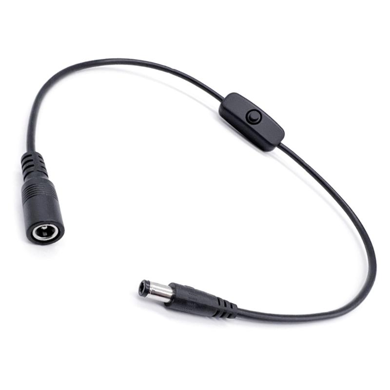 DC5521 Male To Female Extension Cable With On Off Switches For Monitors Cameras And DIY Projects