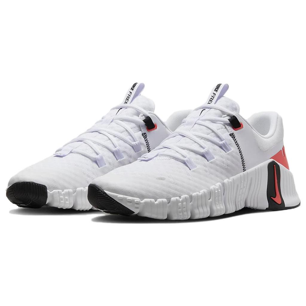 Nike Free Metcon 5 Белые Ярко-Малиновые Мужские Кроссовки Черные DV3949-100