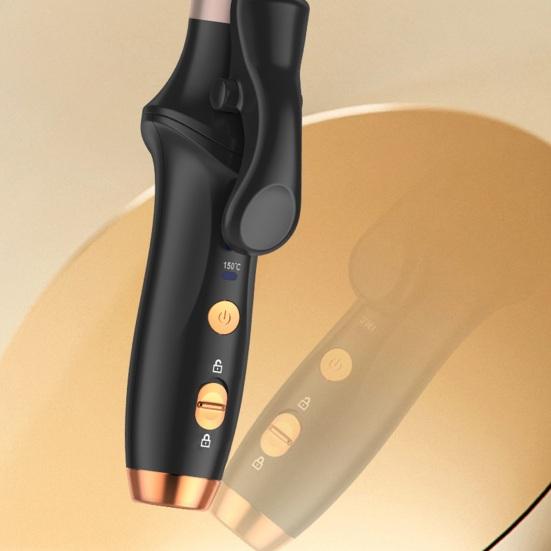 Cordless Hair Curling Iron 3 Temperature Adjustable Rechargeable Fast Heating Hair Curler Straightener Portable Electric Curling Wand Women