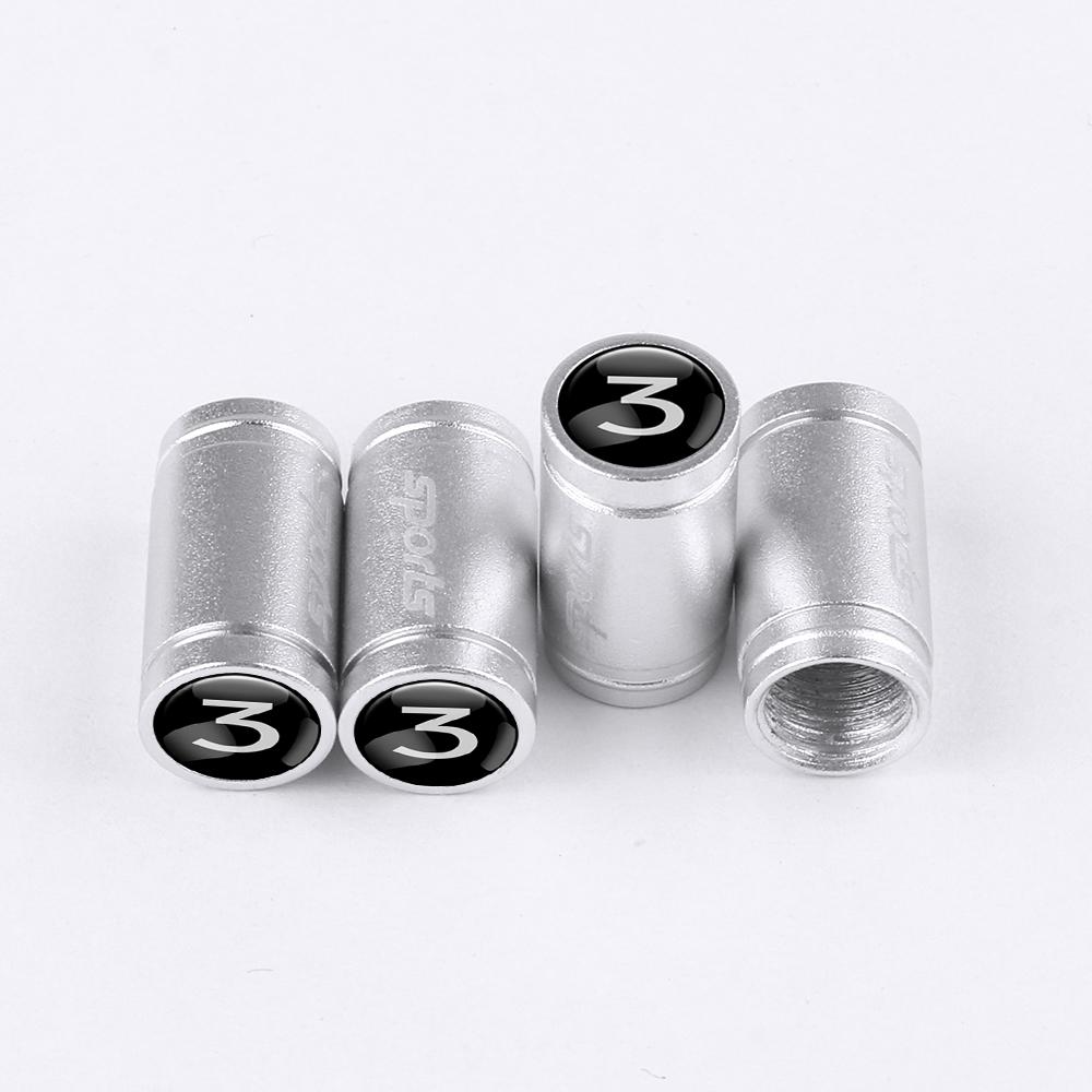 AAAIM1 4Pcs 3D Metal Alloy Car Wheel Tire Valve Stem Caps Cover Waterproof decoration For Tesla Model 3 X S Y 2017-2023 Car Accessories