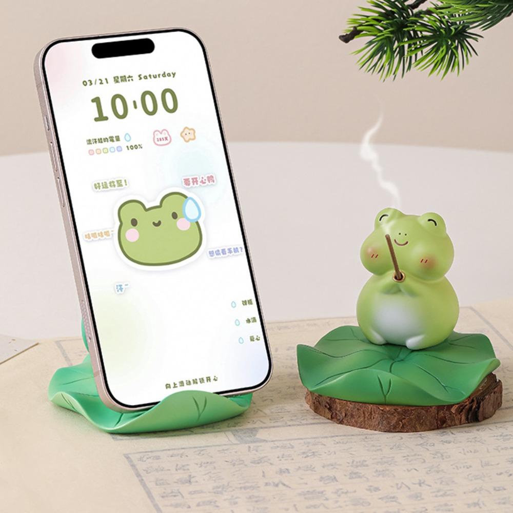 Декор для стола Подставка для мобильного телефона в виде лягушки Украшение Модель лягушки Игрушка Украшение Декоративные подарки