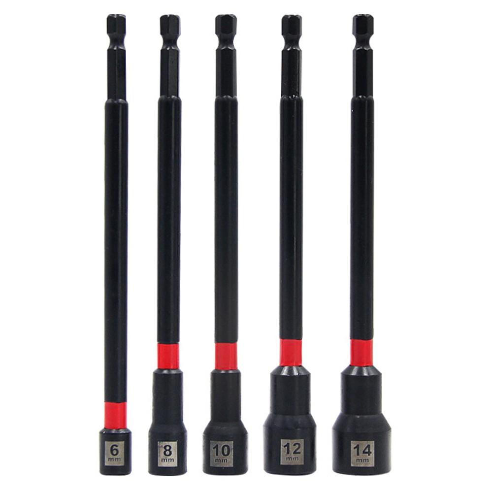 150mm Length Magnetic Long Nut Drivers Set of 5 for Various DIY Tasks