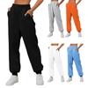 Женские свободные повседневные спортивные штаны с высокой посадкой однотонные штаны для бега