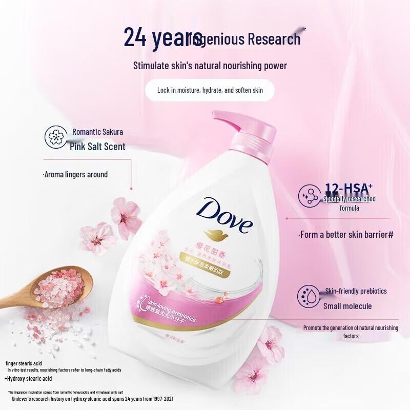 Dove Nourishing & Moisturizing Body Wash, Cherry Blossom Scent