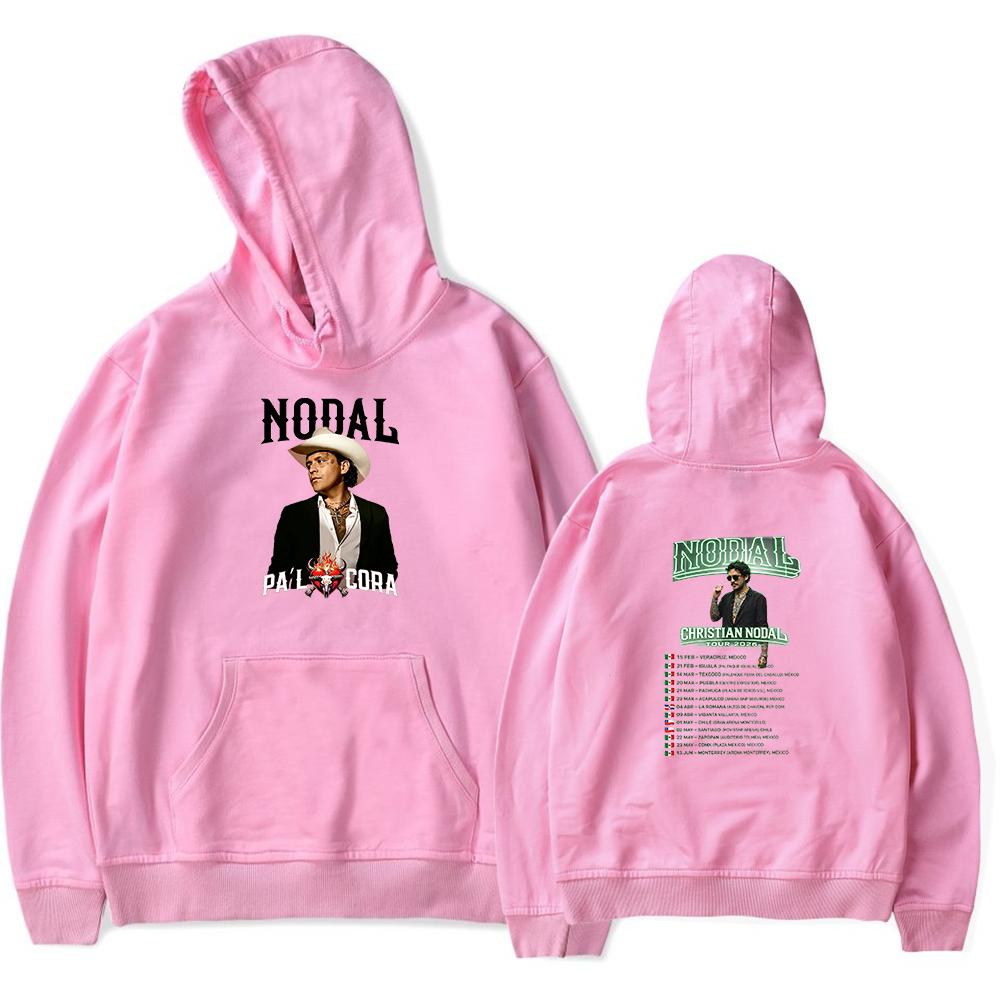 Unisex Christian Nodal 2026 Tour Merch Long Sleeve Unisex Pullover Sweatshirt for Men and Women