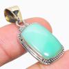 Natural Chrysoprase Gemstone 925 Solid Sterling Silver Gift Pendant 1.50" Y5i16
