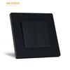 New Design EU Type 2 Gang 1 Way 2 Way Wall Switch With PC Panel 2 Gang Light Switch Cover 10A 220-250V