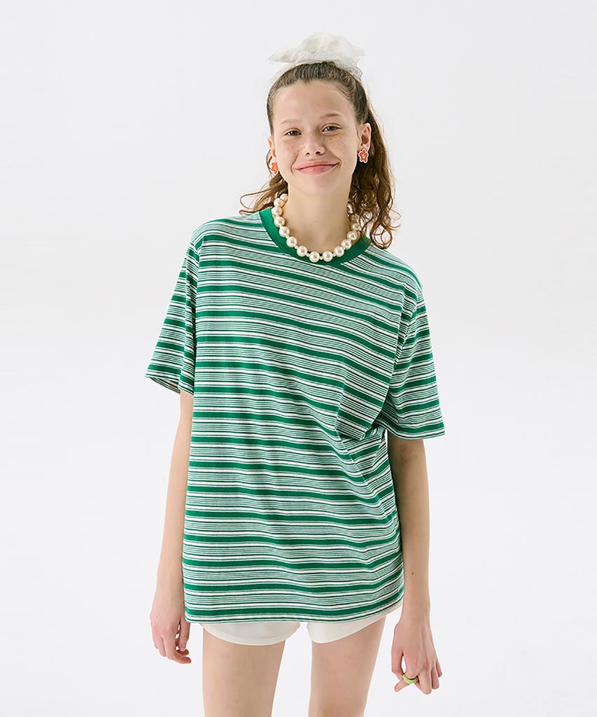 JUNEJUNE SPACE Vol13.Stripe T_Green(Vol13.Stripe T_Green)