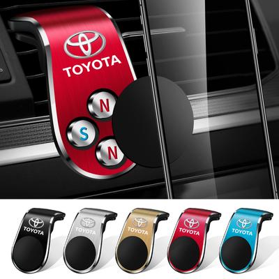 1x Автомобильный магнитный L-образный автомобильный держатель для телефона GPS Эмблема для Toyota TRD Chr Corolla Camry Rav4 Yaris Hilux Prius Avensis Auris