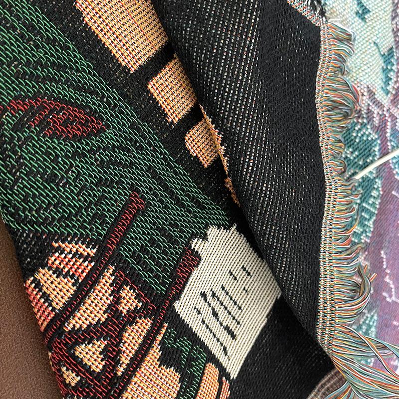 60x80cm Cartoon Print Pattern Retro Crafts Chic Pendant Decorative Tassels Ornaments Hanging Handmade Home Decoration