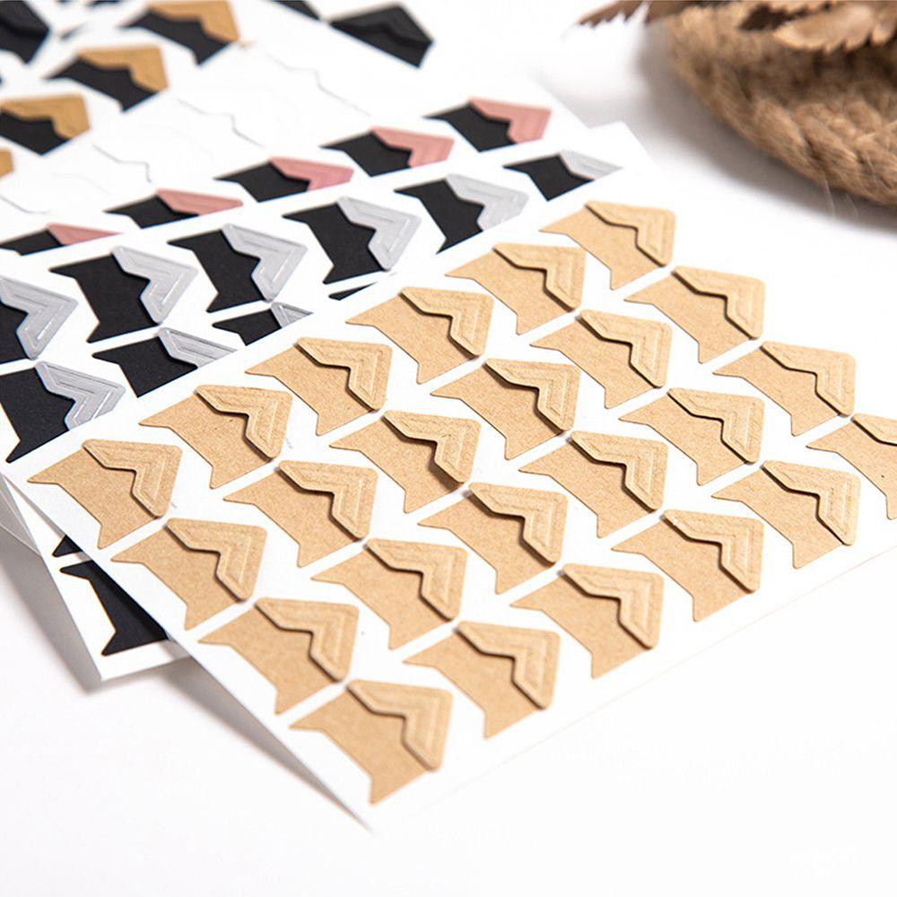 Ретро Аксессуары Крафт Бумага Украшение Скрапбукинг Фотоальбомы Рамка DIY Уголки-наклейки