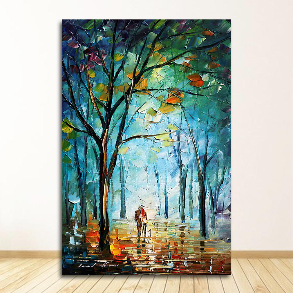 Абстрактная раскраска, ручная роспись, картина маслом, пейзаж для гостиной, постеры, настенное украшение для дома без рамки