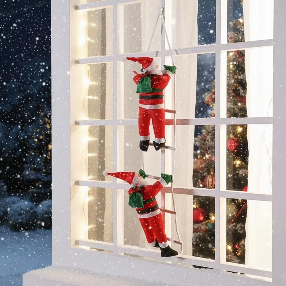 Soft Hanging Decoration Climbing Santa Decoration Rope Ladder Santa Pendant Door Hanging Decor