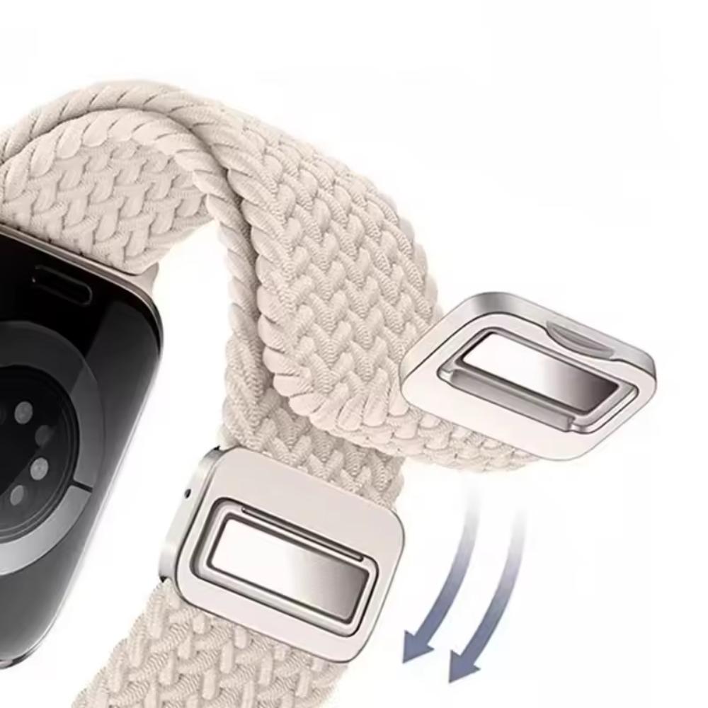 Плетеный нейлоновый ремешок для Apple Watch Ultra 3 49 мм 11 10 46 мм 42 мм Браслет с магнитной застежкой IWatch 9 8 7 41/45 мм 6 5 4 SE 44/40 мм