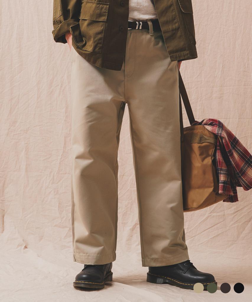 PERSTEP Mix Wide Chino Pants Beige Julp4687