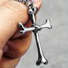Креативный скелет-крест для мужчин ожерелье кулон-цепочка в стиле рок-панк-рэп для байкера мужской ювелирный подарок