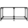 Vidaxl Stolik Kawowy Z Czarnym, Szklanym Blatem, 78,5X40X40 Cm, Stal